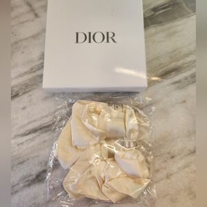Dior Beauty Ivory Hair Scrunchie, Satin, NWT, GWP